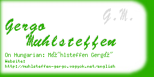 gergo muhlsteffen business card